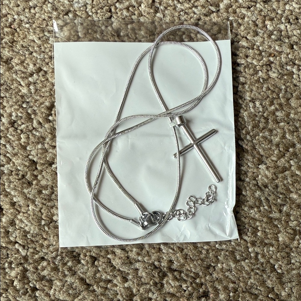 Elegant Silver Cross Necklace